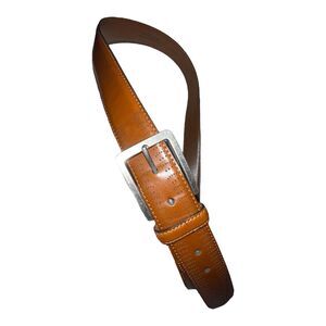 Jos A Bank Leather Belt Brogue Details Mens Size 40 Brown Handcrafted in Italy